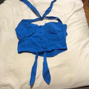 Blue crop top